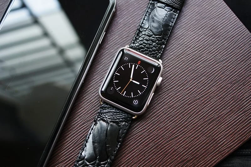 Handmade Ostrich Leg Strap 6 incl. Lugs Adapter + Buckle for Apple Watch (or Apple Watch Sport) 42mm or 38mm – image 2